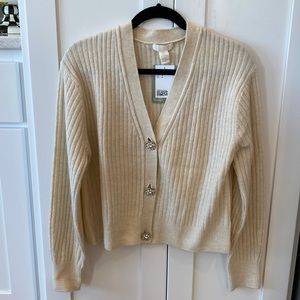 Crystal Button Cardigan